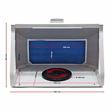 Wiltec Absauganlage 9m³/min, LED-Beleuchtung mit AN/Ausschalter, Zweistufenschalter, Doppellüfter - 4